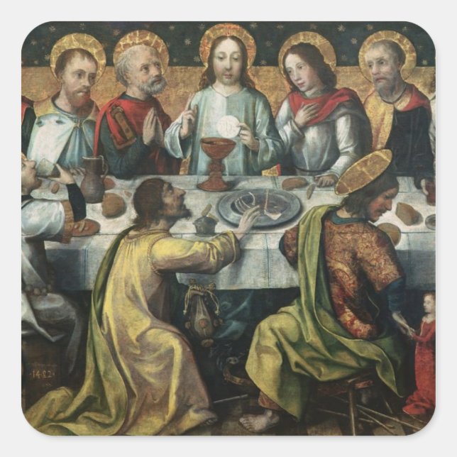 Adesivo Quadrado Última Ceia, 1482 (Frente)