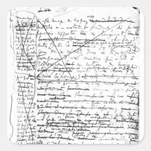 Adesivo Quadrado Última página 'de um la Pesquisa du Temps Perdu'