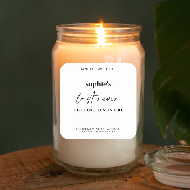 Adesivo Quadrado Última Vela Nervosa Personalizada (Criador carregado)