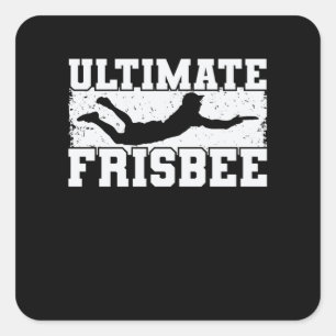 Adesivo Quadrado Ultimate Frisbee spielen Sport am Strand