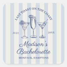 Último Brinde na Costa Listrado de Azul Empoeirado