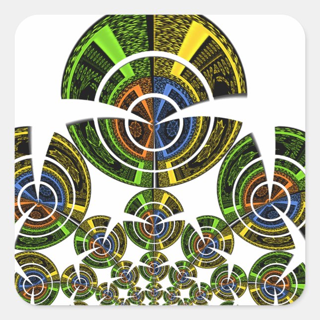 Adesivo Quadrado Último padrão cultural africano Maasai Tribal (Frente)