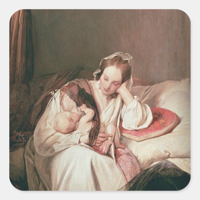Adesivo Quadrado Um amor da mãe, 1839 (Frente)