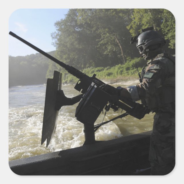 Adesivo Quadrado Um artesanato de guerra especial (Frente)