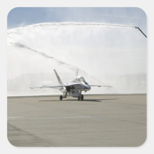 Adesivo Quadrado Um avião F-18