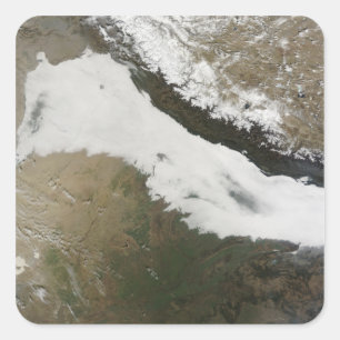 Adesivo Quadrado Um banco grosso de baixas nuvens