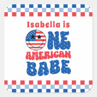 Um Bebê Americano Aniversário de 1 Ano 4 de Julho