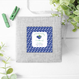 Adesivo Quadrado Um Bebê Berry Chá Blueberry