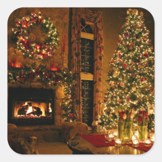 Adesivo Quadrado Um belo Natal