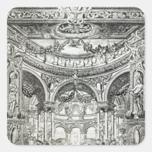 Adesivo Quadrado Um bilhete da admissão para o oratório de Handel