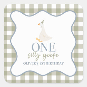 Adesivo Quadrado Um Bobo fica azul e verde