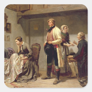 Adesivo Quadrado Um brinde ao casal noivo