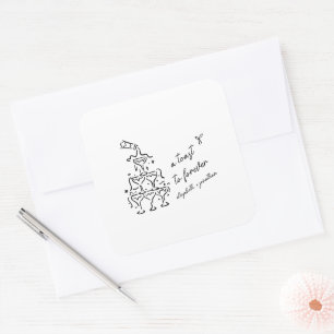 Adesivo Quadrado Um brinde ao casamento para sempre
