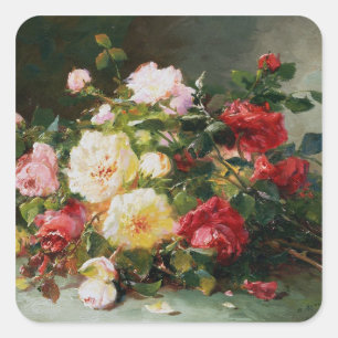 Adesivo Quadrado Um buquê dos rosas