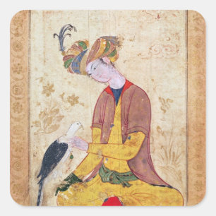 Adesivo Quadrado Um Caçador Atropelando seu Falcão