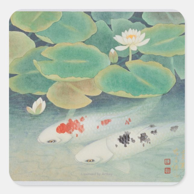 Adesivo Quadrado Um Casal em Lotus (Frente)