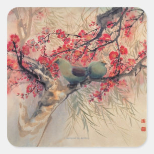 Adesivo Quadrado Um Casal no Primavera