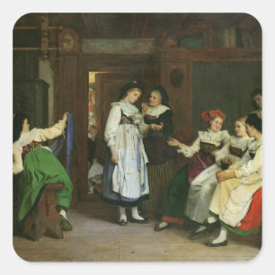 Adesivo Quadrado Um casamento em mais baixa Alsácia