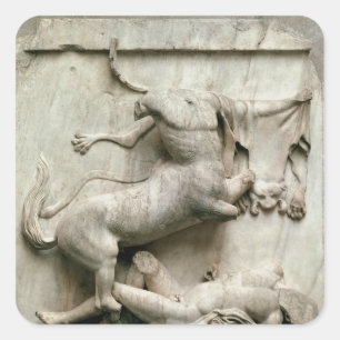 Adesivo Quadrado Um Centauro triunfando sobre um Lapito