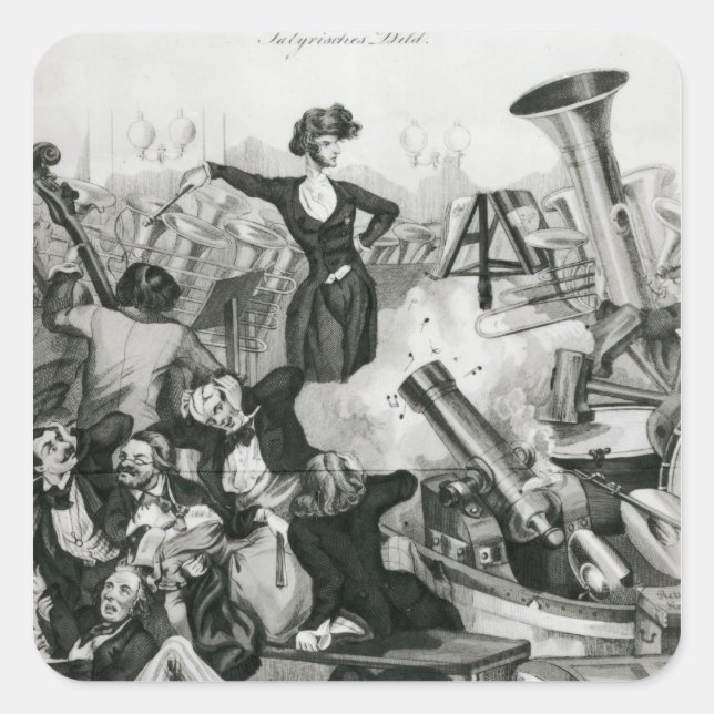 Adesivo Quadrado Um concerto de Hector Berlioz (Frente)