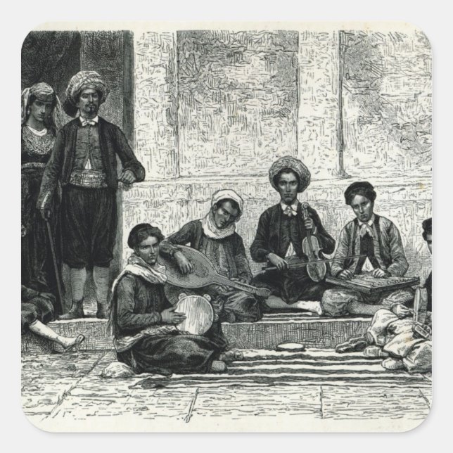 Adesivo Quadrado Um concerto judeu: Tlemcen (Frente)