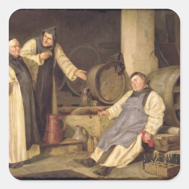 Adesivo Quadrado Um Copo Demasiado (Frente)