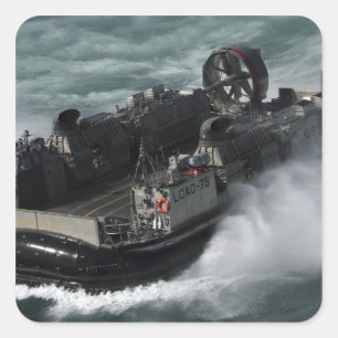 Adesivo Quadrado Um coxim de ar da barca de descarregamento do