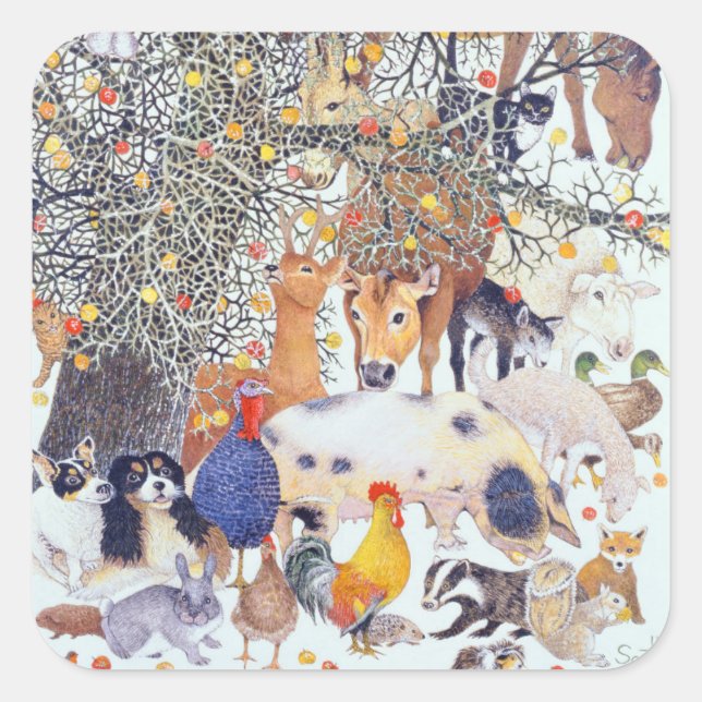 Adesivo Quadrado Um deleite saboroso (Frente)