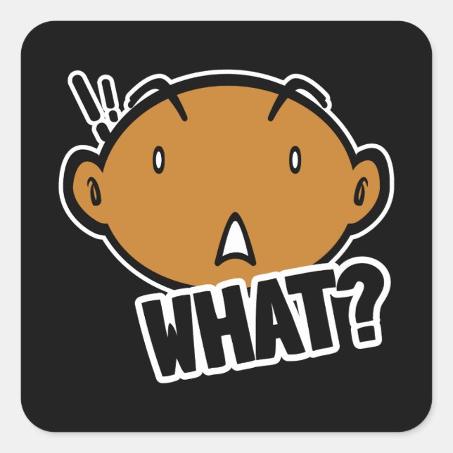 Adesivo Quadrado Um Design Engraçado (Frente)