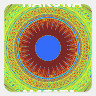 Adesivo Quadrado Um dia agradável e uma noite melhor