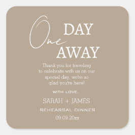 Adesivo Quadrado Um Dia De Festa Minimalista De Casamento Obrigado