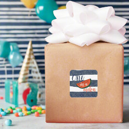 Adesivo Quadrado Um em um primeiro aniversario Melão Menino Azul St