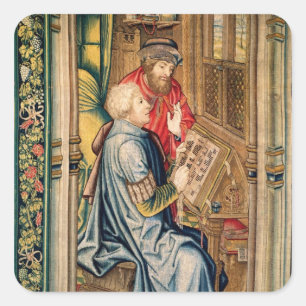 Adesivo Quadrado Um escrevente escrevendo uma conta