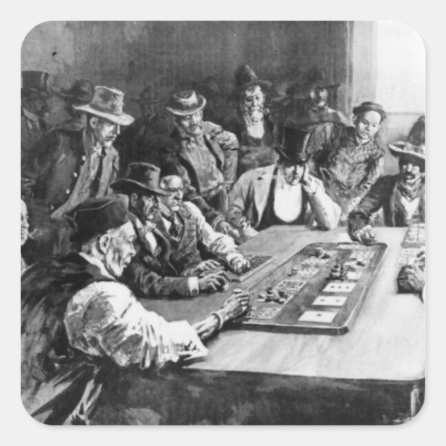 Adesivo Quadrado Um jogo Faro em El Paso (Frente)