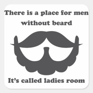 Adesivo Quadrado Um lugar para homens sem vara