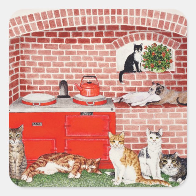 Adesivo Quadrado Um Lugar Quente (Frente)