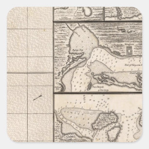 Adesivo Quadrado Um mapa do Império Britânico na folha 16 de