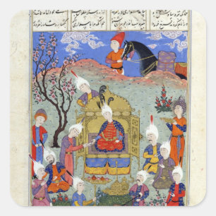 Adesivo Quadrado Um mensageiro traz notícias para Siavosh