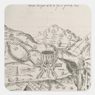 Adesivo Quadrado Um Mine de prata