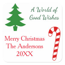 Um mundo de bons desejos - Sticker quadrado