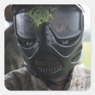 Adesivo Quadrado Um paintball redondo