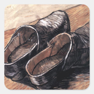 Adesivo Quadrado Um par de blogues de couro - Van Gogh