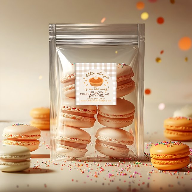 Adesivo Quadrado Um pequeno Cutie Pie está a caminho - Pequeno Stic (Criador carregado)