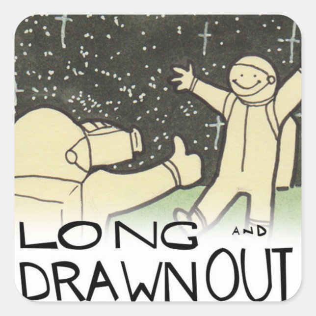 Adesivo Quadrado Um pequeno passo para o Homem? (Frente)