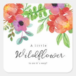 Adesivo Quadrado Um pouco de flor silvestre está a caminho!