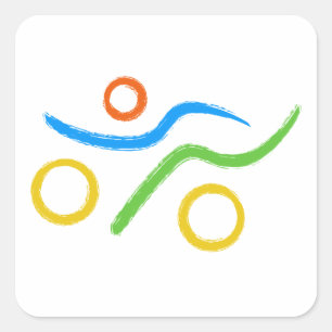 Adesivo Quadrado Um presente Triathlon excelente para seu amigo ou