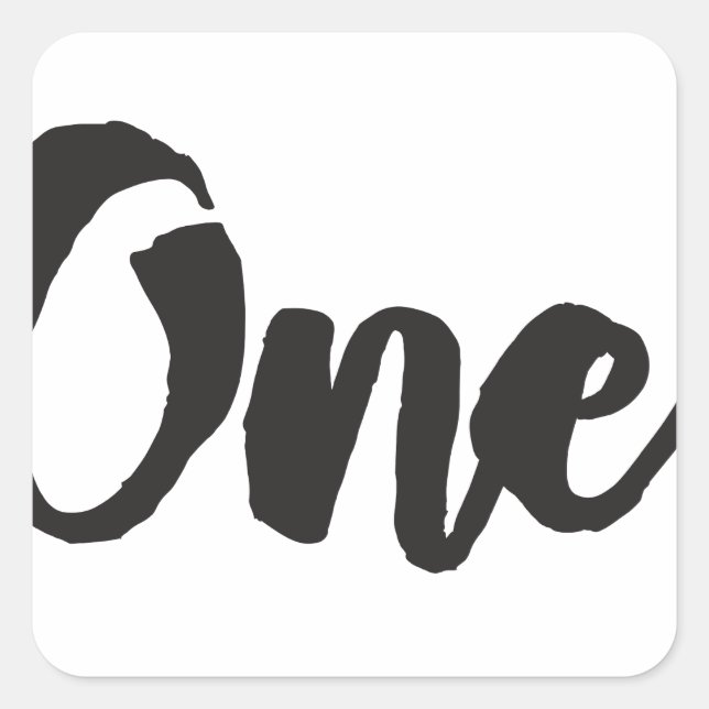 Adesivo Quadrado Um primeiro aniversario de arte Primeiro Aniversár (Frente)