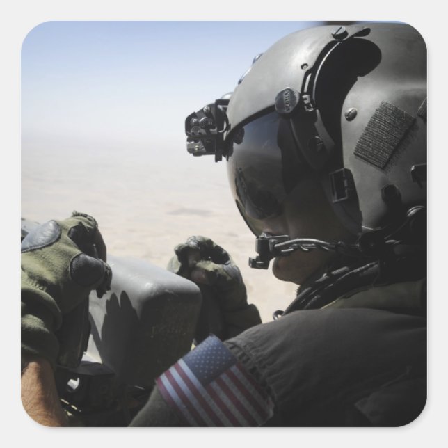 Adesivo Quadrado Um soldado fornece segurança (Frente)