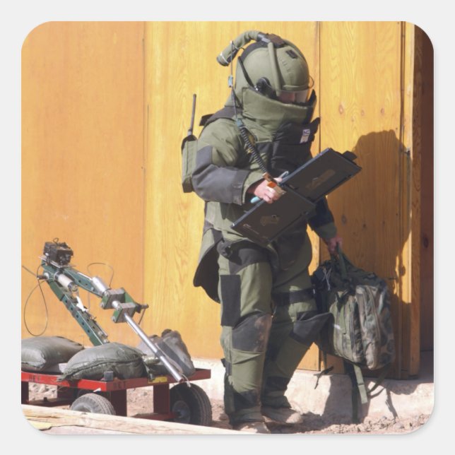 Adesivo Quadrado Um técnico (Frente)