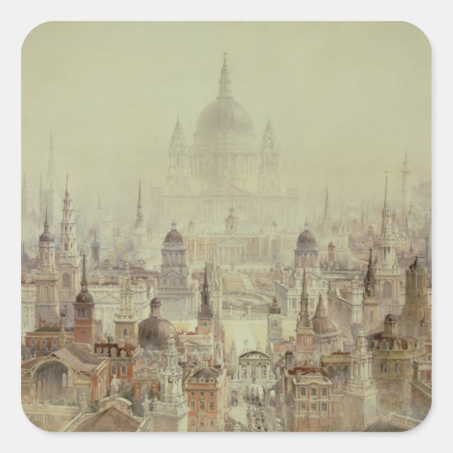 Adesivo Quadrado Um tributo a Sir Christopher Wren (Frente)